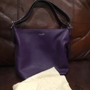 Coach leather duffle shoulder duffle bag